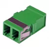 EFB-ELEKTRONIK accoppiatore in fibra ottica LC Duplex OM5, monoblocco, senza flangia, verde lime, ferrule in ceramica