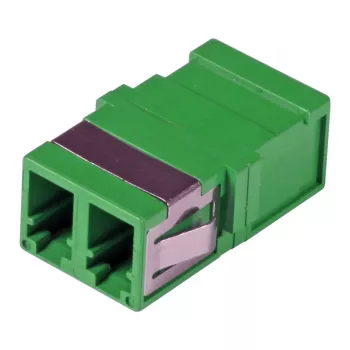 EFB-ELEKTRONIK accoppiatore in fibra ottica LC Duplex OM5, monoblocco, senza flangia, verde lime, ferrule in ceramica