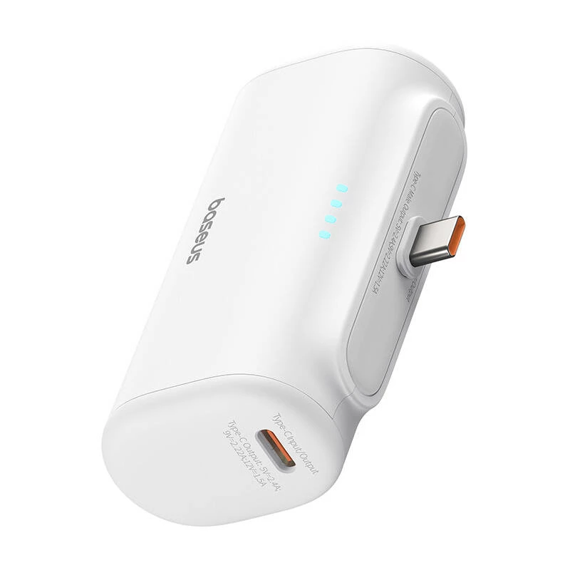 Baseus Compact 5000mAh 20W power bank USB-C bianco