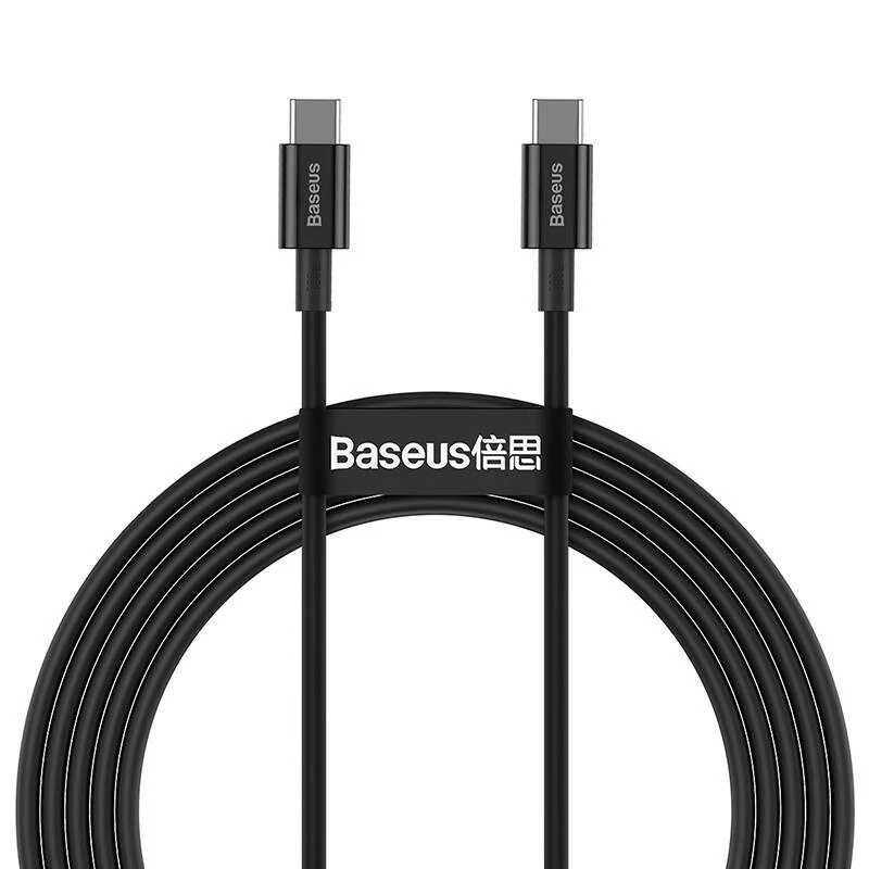 Baseus Superior cavo USB-C a USB-C 1m nero 100W ricarica rapida e sincronizzazione dati