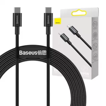 Baseus Superior cavo USB-C a USB-C 1m nero 100W ricarica rapida e sincronizzazione dati