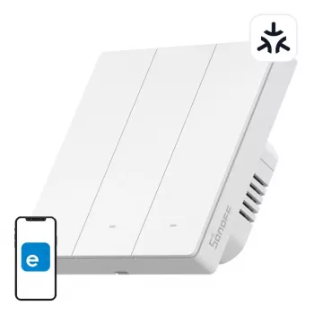 SONOFF M5-3C-86W WiFi Matter Interruttore a parete smart (3 canali) bianco