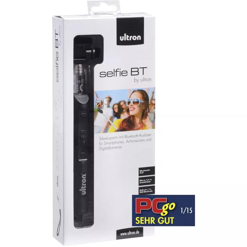 Ultron Selfie Stick con braccio telescopico e telecomando Bluetooth