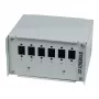 Synergy21 Patch panel in fibra ottica per guida DIN, 6x adattatori LC-Duplex/SC-Simplex, senza accoppiatori, grigio chiaro (RAL 7035)