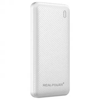 RealPower PB-10000 SSB Power Bank 10000 mAh Solid-State Battery bianco
