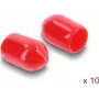Delock Tappo antipolvere per connettore femmina SMA, 10 pezzi, silicone, rosso (60912)