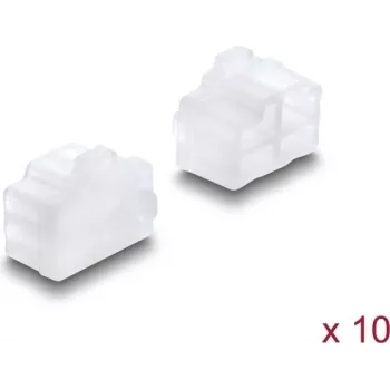 Delock Protezione antipolvere per connettore femmina RJ45 10 pezzi silicone trasparente (87493)
