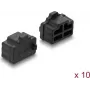 Delock Copertura antipolvere RJ45 10 pezzi silicone nero (87547)