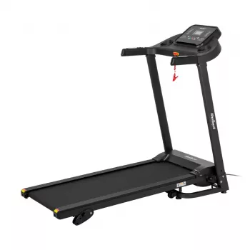 REBEL ACTIVE RBA-1001 Tapis roulant elettrico pieghevole con display LCD, 12 programmi, 12 km/h, argento/nero