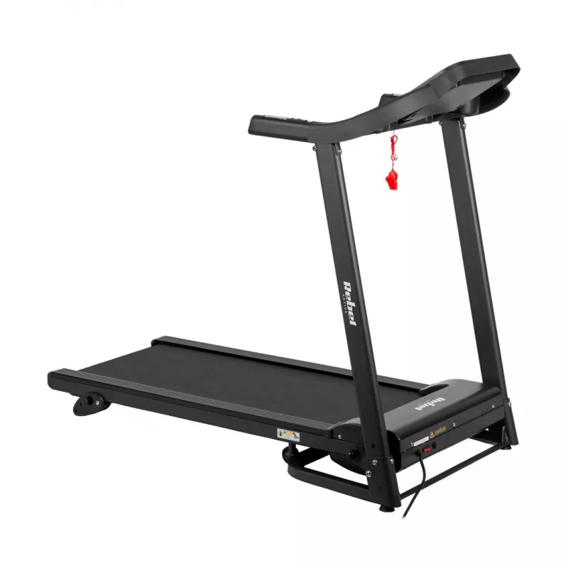 REBEL ACTIVE RBA-1001 Tapis roulant elettrico pieghevole con display LCD, 12 programmi, 12 km/h, argento/nero