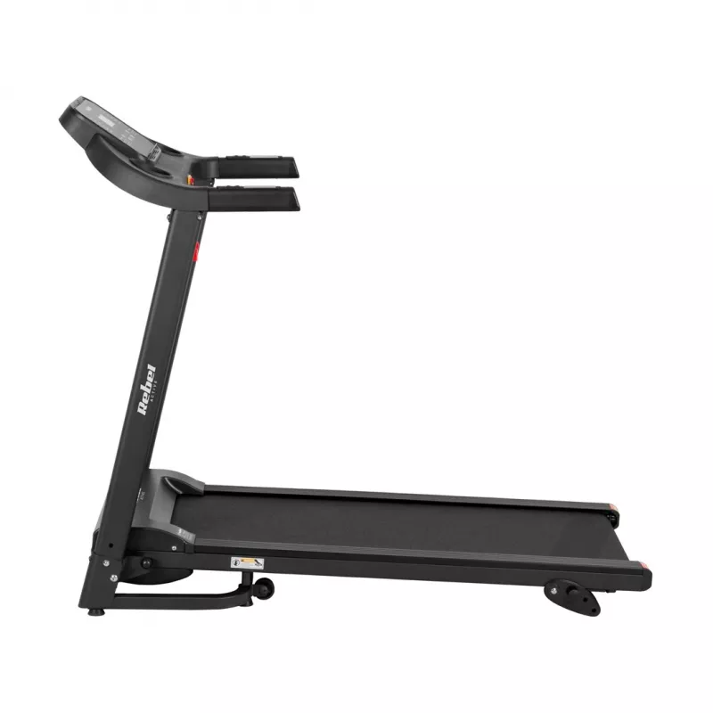 REBEL ACTIVE RBA-1001 Tapis roulant elettrico pieghevole con display LCD, 12 programmi, 12 km/h, argento/nero