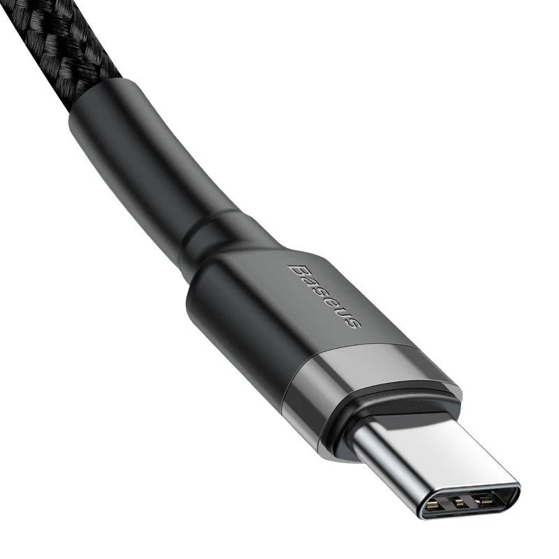 Baseus Cafule Cavo USB-C a USB-C PD 2.0 QC 3.0 60W 1 m (nero/grigio)