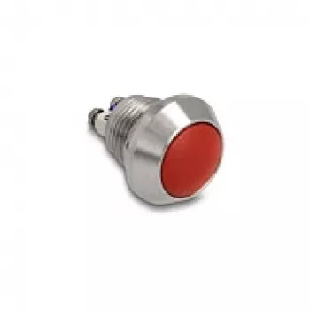 Delock Pulsante per montaggio su pannello 12 mm 2 x morsetto a vite Rosso