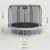 REBEL Active Trampolino PRO 10ft/305 cm con rete di sicurezza, Nero/Blu