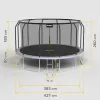 REBEL Active Trampolino PRO 14ft/427 cm con rete di sicurezza e scala