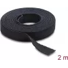 Delock nastro a strappo in rotolo nero L 2 m x L 13 mm (19030)