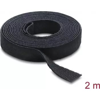 Delock nastro a strappo in rotolo nero L 2 m x L 13 mm (19030)