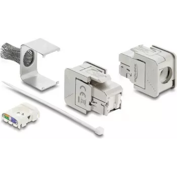 Delock modulo keystone RJ45 femmina a LSA Cat.6A schermato con treccia di schermatura senza attrezzi (91084)