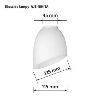 Activejet paralume Nikita bianco in tessuto cilindrico E27 300mm