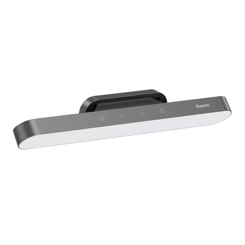 Baseus lampada da scrivania magnetica senza fili con pannello touch, grigia