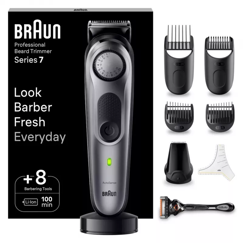 Braun BT7420 regolabarba - trimmer all-in-one - nero/grigio