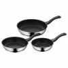 WMF Devil set di padelle, 3 pezzi (20/24/28 cm), acciaio inossidabile