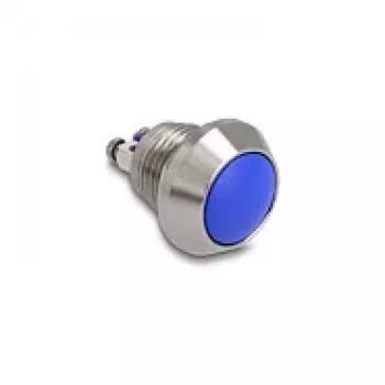 Delock pulsante 12 mm 2 x connessione a vite blu