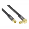 Good Connections cavo antenna SAT SmartFLEX, IEC/Coax connettore maschio angolare su femmina, placcato oro, quadrupla schermatura, 120 dB, nero, 1,5 m (GC-M2072)