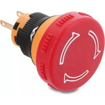 Delock pulsante a fungo per montaggio su pannello 16 mm 2 x connessione a saldare plastica 32 mm Ø nero