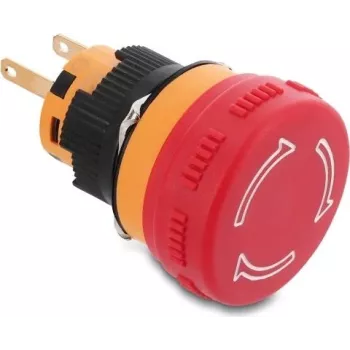 Delock pulsante a fungo 16 mm 2 x connessione a saldare plastica 26 mm Ø (22120)