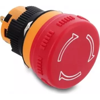 Delock pulsante a fungo 16 mm 2 x connessione a saldare (corto) plastica 26 mm Ø (22121)