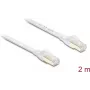 Delock cavo patch piatto RJ45 Cat.8.1 U/FTP fino a 40 Gbps 2 m bianco (81026)