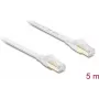 Delock cavo patch piatto RJ45 Cat.8.1 U/FTP fino a 40 Gbps 5 m bianco (81028)