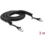 Delock cavo a spirale RJ50 maschio-maschio 3 m nero (91236)