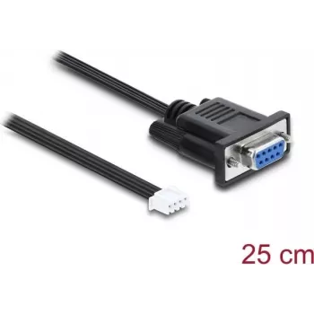 Delock cavo di connessione seriale RS-232 D-Sub 9 femmina su connettore JST XH 4-Pin femmina 25 cm