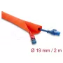 Delock guaina di protezione cavi autochiudente 2 m x 19 mm arancione