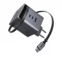 UGREEN X616 caricabatterie GaN 100W 2x USB-C 1x USB-A 1x cavo USB-C retrattile (65828)
