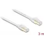 Delock cavo patch piatto RJ45 Cat.8.1 U/FTP fino a 40 Gbit/s 3 m bianco (81027)