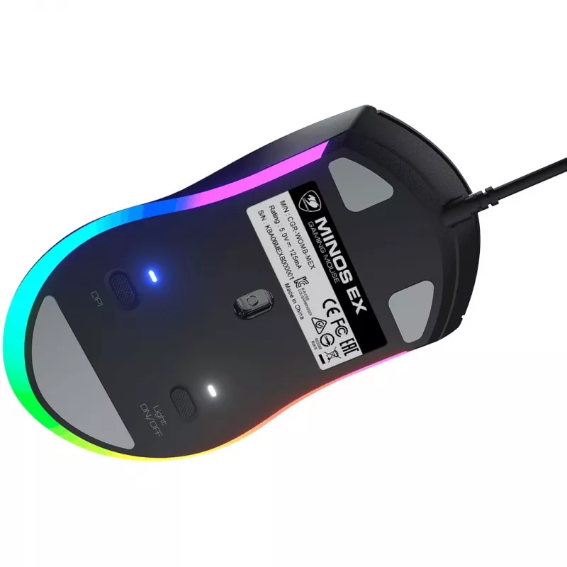 COUGAR MINOS EX mouse da gaming con filo RGB, nero
