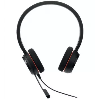 Jabra Evolve 20 MS headset stereo on-ear USB-C con microfono con cancellazione del rumore, nero
