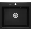 DEANTE lavello da cucina in composito di granito 1 vasca nero opaco 580x490 mm