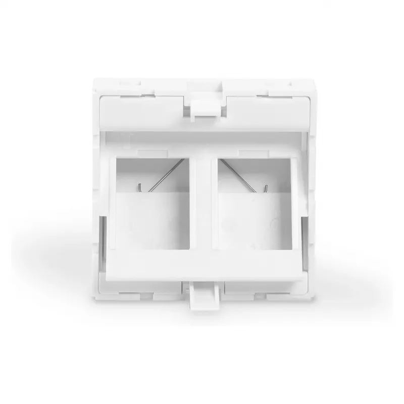 DIGITUS placca Keystone 2 porte 45x45mm angolare bianca