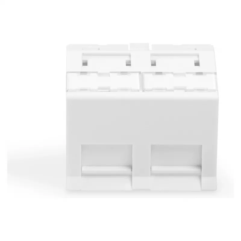 DIGITUS placca Keystone 2 porte 45x45mm angolare bianca