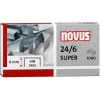 NOVUS 040-0026 punti metallici 24/6 DIN Super, 1000 pezzi, acciaio zincato