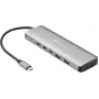 Sandberg hub da USB-C a 5x USB-C + 2x USB-A, 100W, USB 3.2 Gen 1, grigio