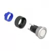 Delock interruttore a pulsante 22 mm piatto plastica bianco LED