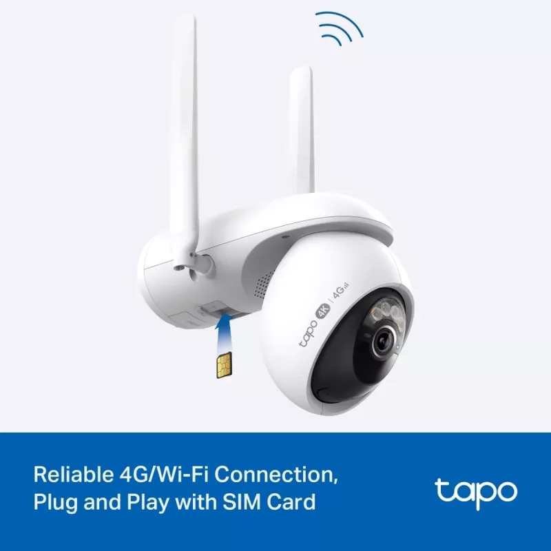 TP-LINK Tapo C665G Kit telecamera IP outdoor e pannello solare 4K 8MP Wi-Fi LTE