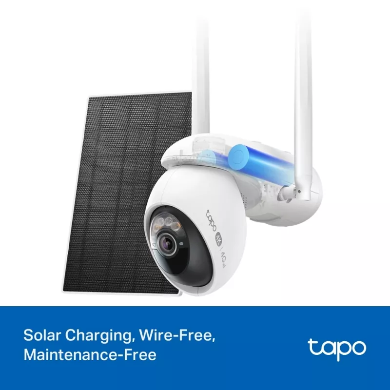 TP-LINK Tapo C665G Kit telecamera IP outdoor e pannello solare 4K 8MP Wi-Fi LTE