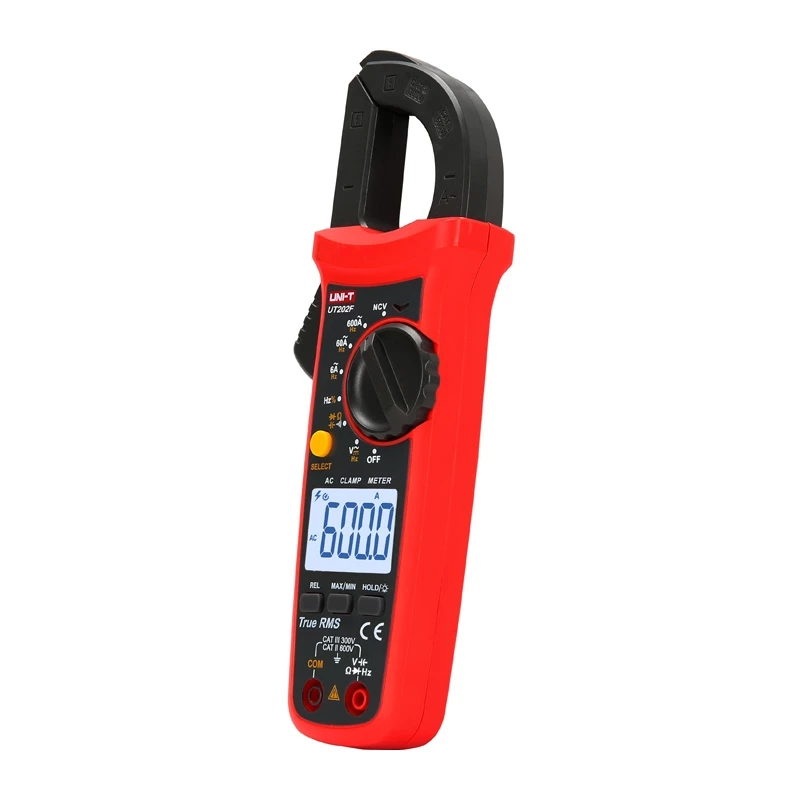 Uni-T UT202F multimetro digitale a pinza 600A AC/DC True RMS NCV