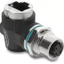Delock Adattatore M12 codifica D 4 pin femmina a RJ45 femmina da pannello 90° angolare